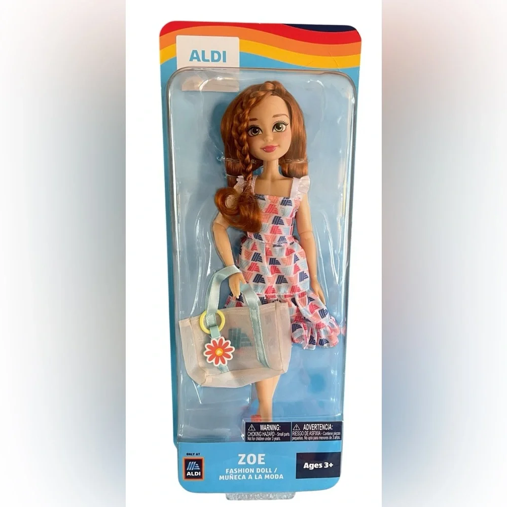 Aldi Find Play Zoe Doll with a Signature Aldi Tote Bag Limited Time Release